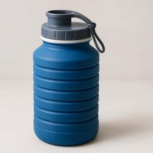 Extra Large Collapsible Water Bottle Silicone Folding Travel Mug Wide Mouth Sports Drink Flask For Gym Camping Hiking